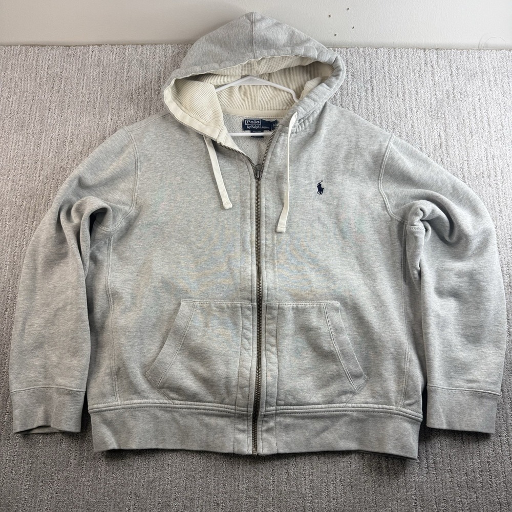 Polo Ralph Lauren Full Zip Hoodie Men's Size XL Grey